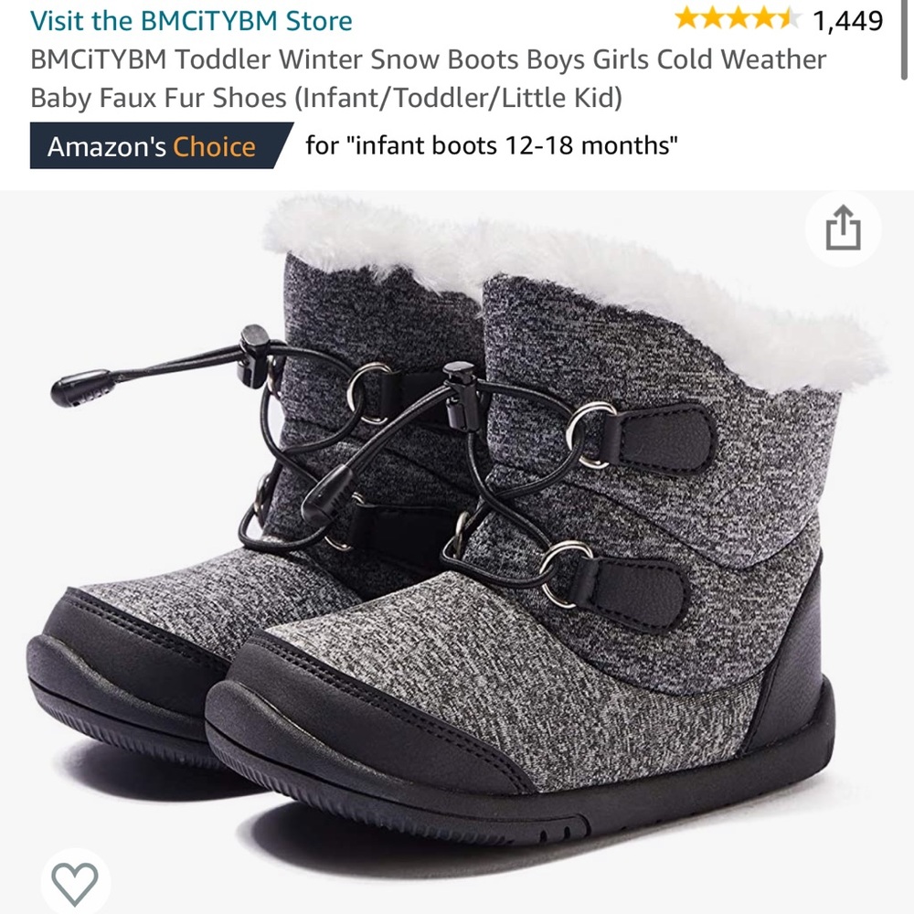 BMCityBM Toddler Snow Boots